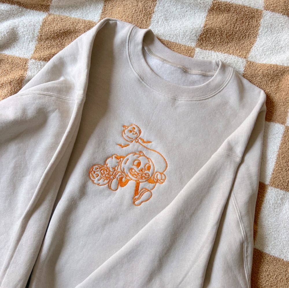 Blue Horizon Co Ernie the Pumpkin Embroidered Crewneck 3X